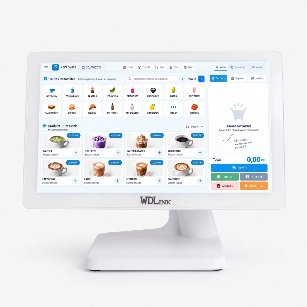 Caisse All-in-One WDLink Core i3– Blanc