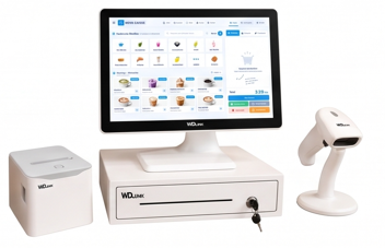 Pack Caisse Tactile i7 imprimante Tiroir Lecteur code barre Blanc
